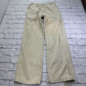 Banana Republic Khakis Mens 30x32 Brown Striped Pants Garment Dyed  Looks Bleach